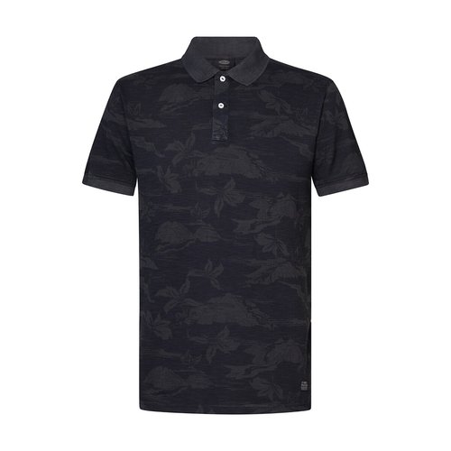 Black camo polo shirt best sale