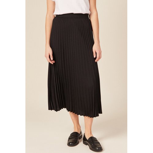 Jupe longue evasee plissee noir Bonobo La Redoute