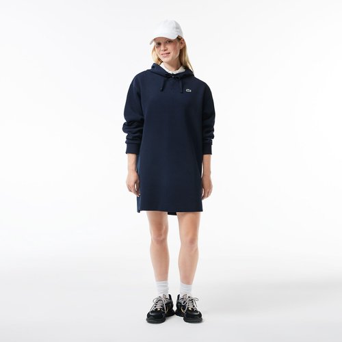 Robe sweatshirt a capuche en pique double face bleu 166 Lacoste La Redoute