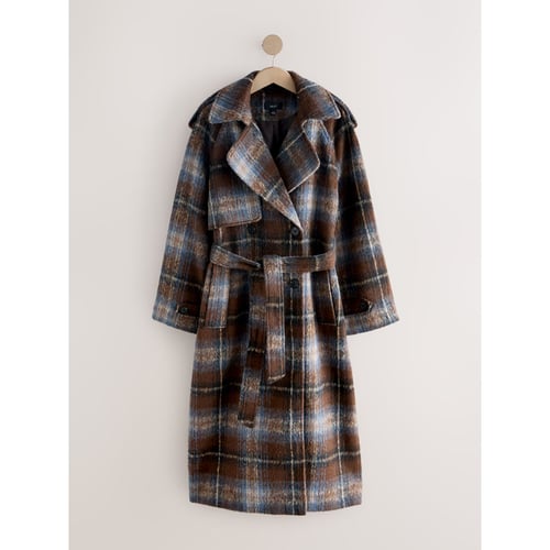 Veste Femme Marron à Carreaux NEXT - Taille 12, Occasion En Très Bon état