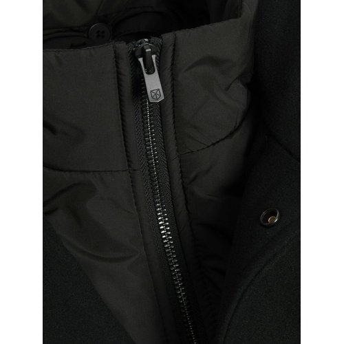 ジャケット・アウター High neck wool p coat jacket Black zip High neck pea coat, black, Jack & Jones | La Redoute