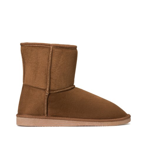 Boots fourrees camel La Redoute Collections La Redoute
