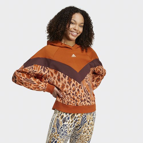 Felpa con cappuccio adidas x farm rosso blu Adidas Sportswear La Redoute