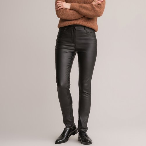 Pantalon droit enduit noir Anne Weyburn La Redoute