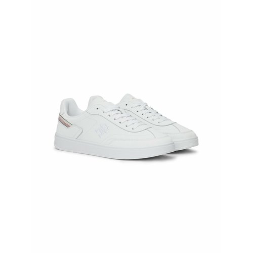 Heritage court stripes trainers in leather white Tommy Hilfiger La Redoute
