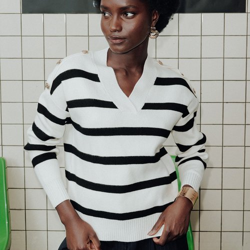 Pull marin raye Promod La Redoute