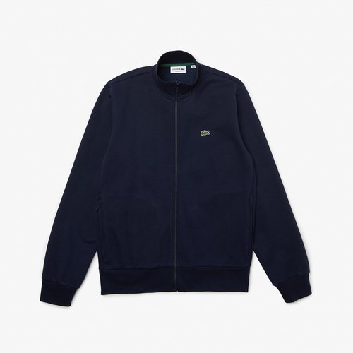 Cotton blend track top with high neck Lacoste La Redoute