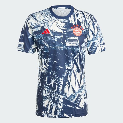 Maillot d echauffement fc bayern off white night indigo Adidas Performance La Redoute