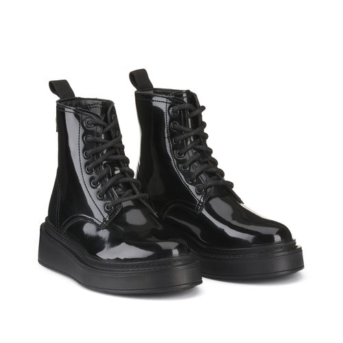 Bottines a lacets vernis harlow noir Levi s La Redoute