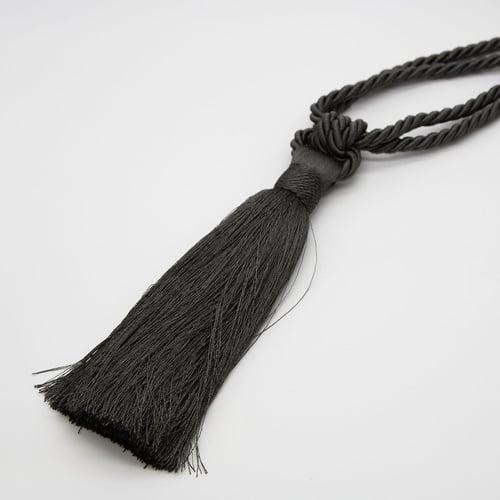 Paire D'embrasses à Rideaux Avec Pompons Violet - Corde Tricotée Main, Longueur 75cm, Pour Décoration Fenêtre Ou Porte - 7