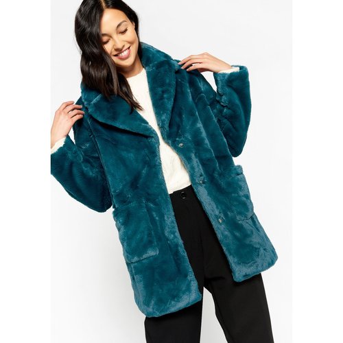 Veste fourrure bleu online