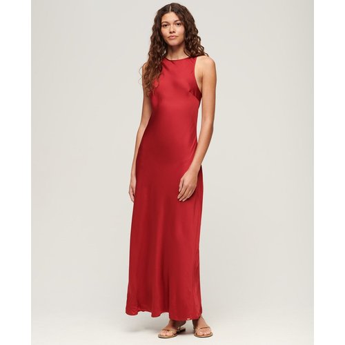 Robe mi longue en satin a dos nageur Superdry La Redoute
