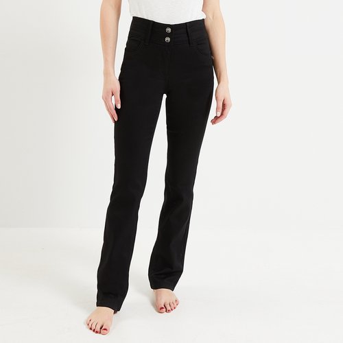 Jean droit taille haute rome noir Grain De Malice La Redoute