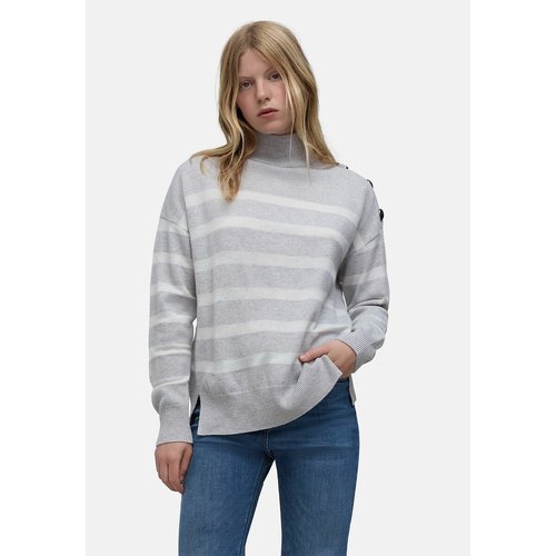 Grey and white striped jumper clearance