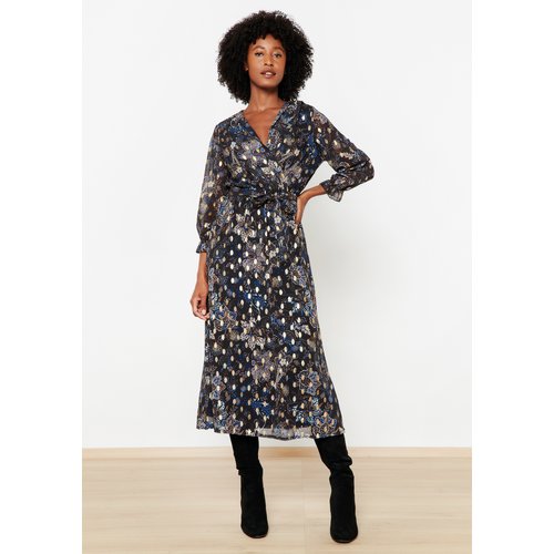 Robe cache coeur avec motifs paisley noir Lolaliza La Redoute