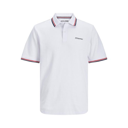 Cotton tipped polo shirt with embroidered logo Jack Jones La Redoute