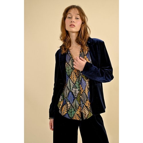 Short velvet blazer 2025
