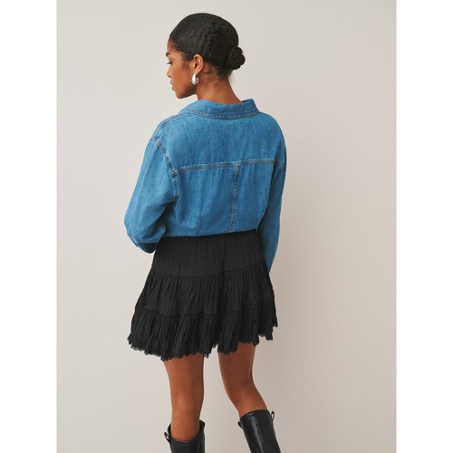 Mini Jupe Femme Next - Noire - Taille 10 (38) - Viscose Et Polyester - Bon état