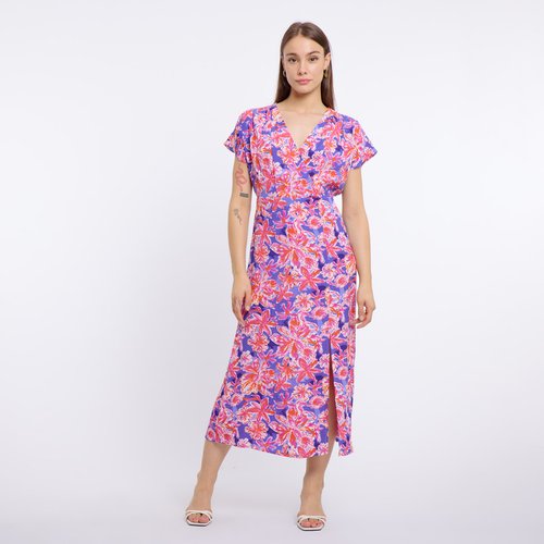 Robe longue col claudine on sale
