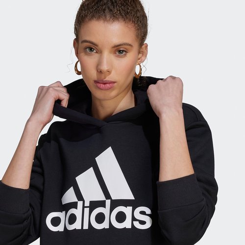 Sweat a capuche essentials logo noir Adidas Sportswear La Redoute