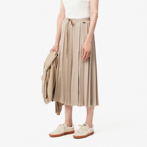 Jupe plissee longue vert chine Lacoste La Redoute
