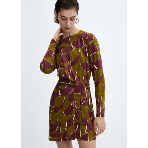 Robe cache c ur n ud bordeaux Mango La Redoute