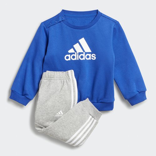 Ensemble 2 pieces sweat jogging en molleton Adidas Sportswear bleu gris La Redoute