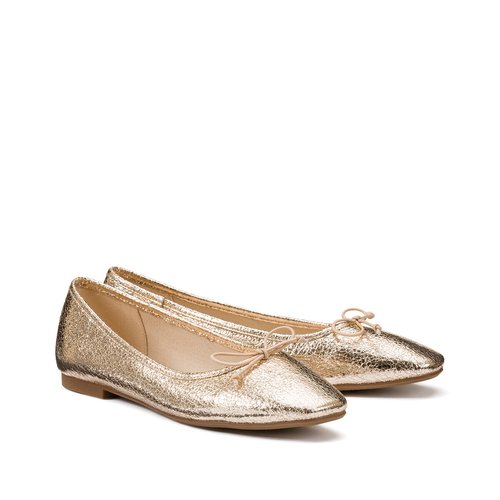 Metallic ballet pumps hot sale
