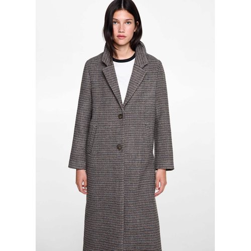 Manteau laine pied de poule gris Mango Teen La Redoute