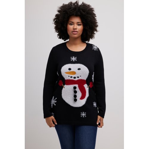 Pull de noel col rond et manches longues Ulla Popken La Redoute