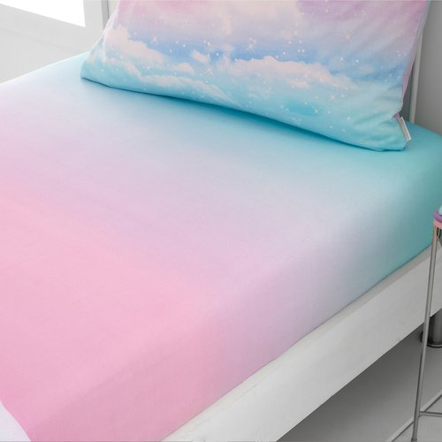 Ombre rainbow clouds kids fitted sheet multi coloured Catherine Lansfield La Redoute