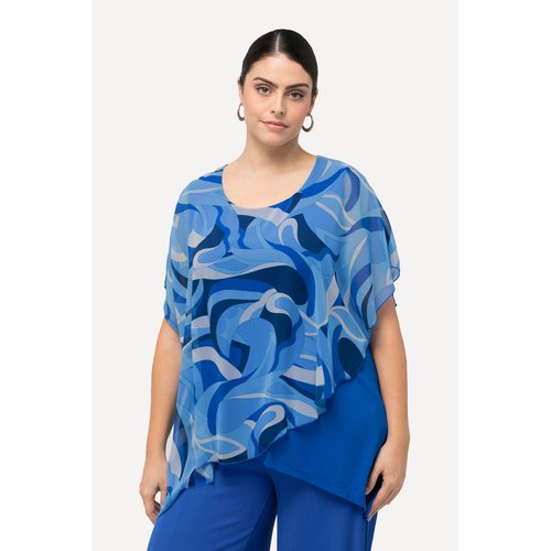 Tunique avec dessus en mousseline Ulla Popken La Redoute