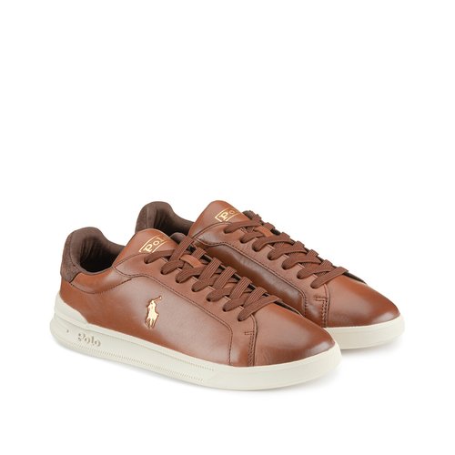 Heritage court 2 trainers in leather brown Polo Ralph Lauren La Redoute