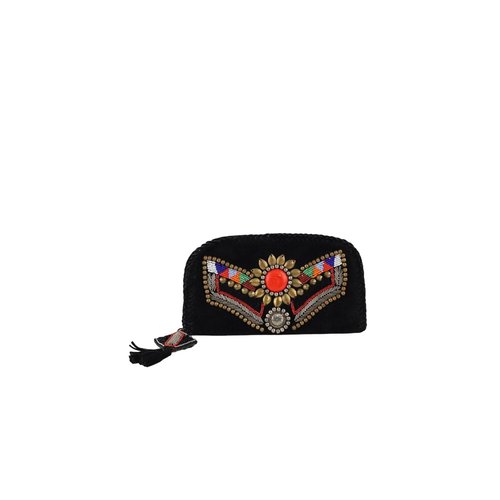 Pochette en cuir bon etat noir Antik Batik La Redoute