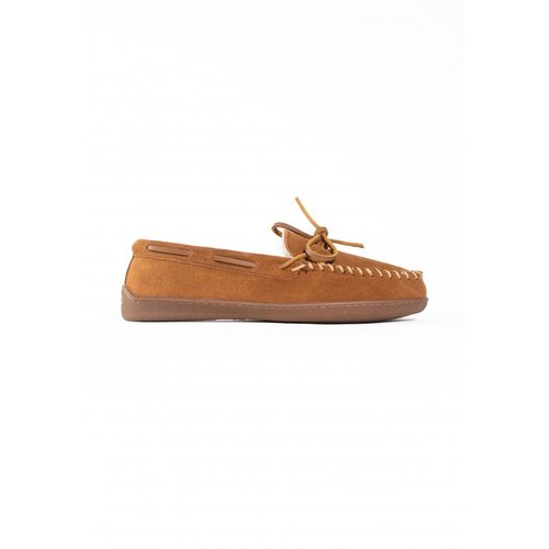 Mocassins en cuir suede fourres en laine pile line hardsole Minnetonka La Redoute