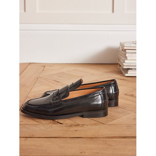 Mocassins cuir vernis noir Cyrillus La Redoute