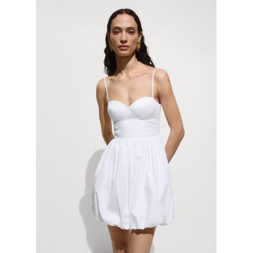 Robe courte evasee blanc Mango La Redoute