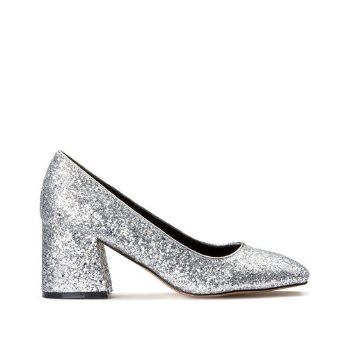 Decollete glitter con tacco largo argent La Redoute Collections La Redoute