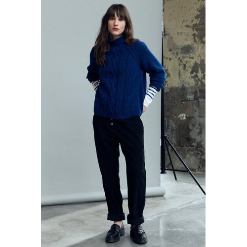 Pantalon taille elastique velours cotele noir Armor Lux La Redoute