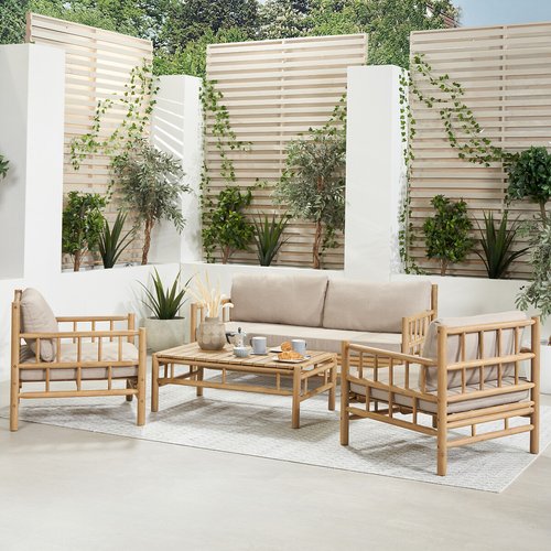 Costa rica 4 seater garden sofa set natural So home La Redoute