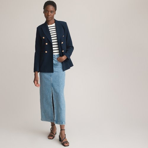 Fitted military blazer navy blue La Redoute Collections La Redoute