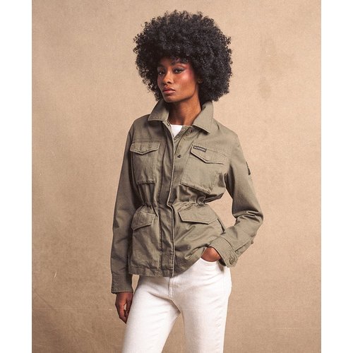 Veste militaire brodée femme new arrivals