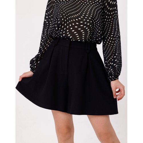 Short noir taille haute a pinces papion Naf Naf La Redoute