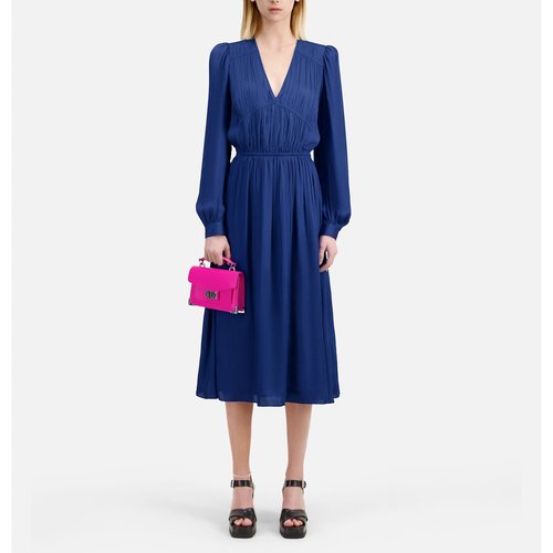 Robe a manches longues evasee The Kooples bleu La Redoute