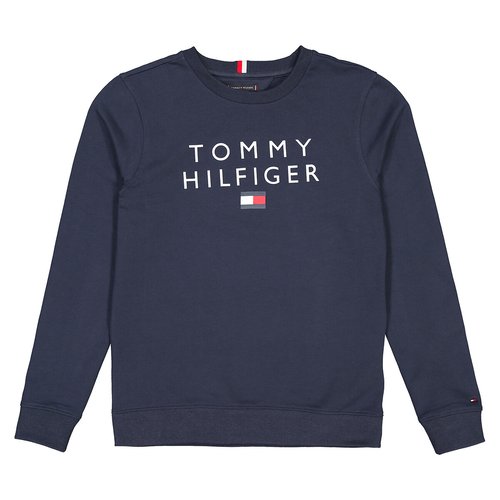Tommy hilfiger logo print sweatshirt hot sale