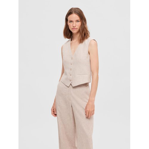 Gilet lin femme online