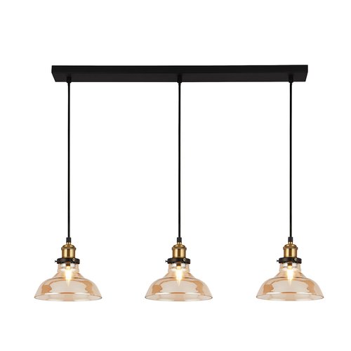Black and brass glass pendant light hotsell