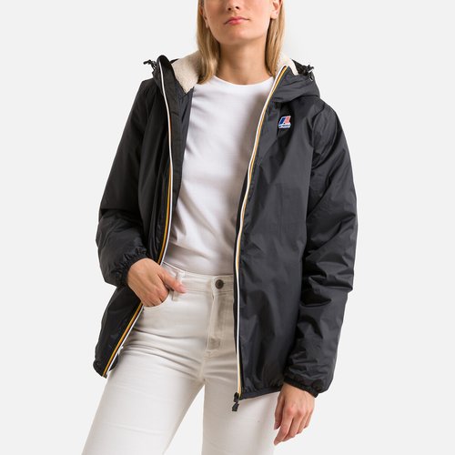 Unisex le vrai 3.0 claude orsetto windbreaker with hood black K Way La Redoute