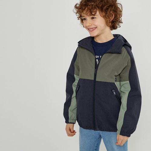 Coupe vent leger a capuche vert kaki marine La Redoute Collections La Redoute