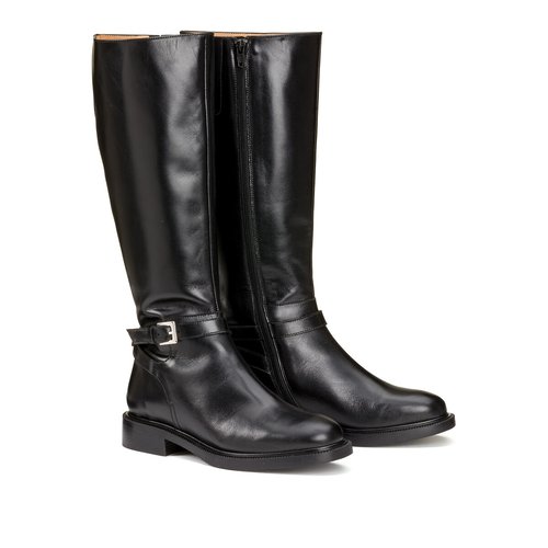 Bottes cavalieres cuir noir femme shop
